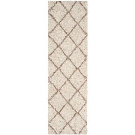 Safavieh Hudson Shag Power Loomed Runner RugIvory & Beige 2 ft. 3 in. x 6 ft. SGH281D-26